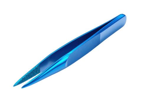 Precision tweezing techniques home instructional guide indoor close-up. Isolated on transparent background, png.