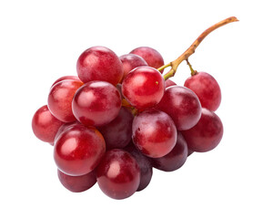 Fototapeta premium Bunch of red grapes isolated on transparent background