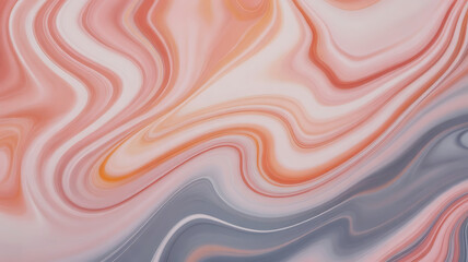Fototapeta premium Abstract Swirl of Soft Pastels A Calming Dance of Peach Cream and Gray in Fluid Motion Serene Background