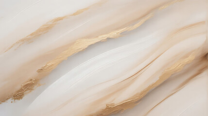 Obraz premium Abstract Creamy White and Gold Swirls Elegant Minimalist Pattern Design Subtle Luxury Artistic Aesthetic Background Texture Elegant