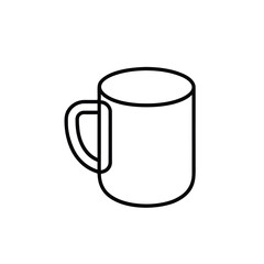 Simple mug outline icon design in vector format