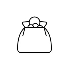 Trolli candy bag outline icon design