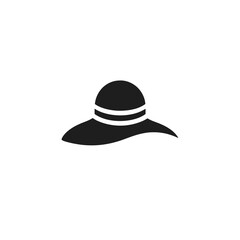 Woman wearing a cap silhouette icon