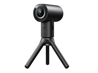 Capturing moments action camera setup home studio product image. Isolated on transparent background, png.