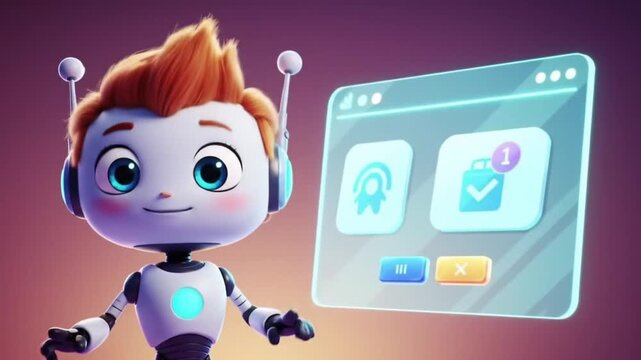 robot with tablet pc
