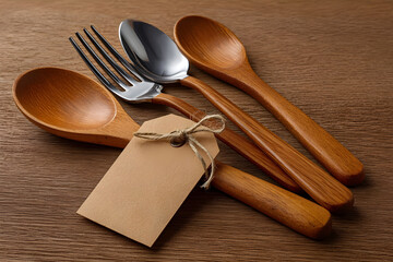 wooden kitchen utensils