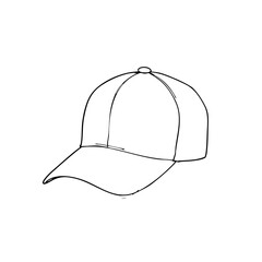 Simple line sketch of a cap  