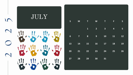 July 2025 Calendar – Clean Minimalist Monthly Template for Printable or Digital Use - 02