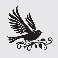 Obraz premium vector illustration of a Sparrow bird