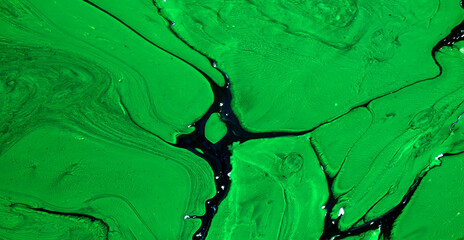 Magnificent water-based paint textures captured close-up of the magnificent marbling art