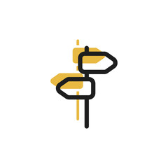 direction icon is designed in a visually appealing and easily recognizable style. It’s suitable for various visual needs such as apps, digital media, or other graphic design projects