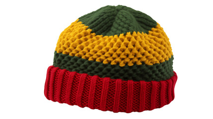 Buy rasta beanie hat online green yellow red knit cap winter warm fashion on transparent background