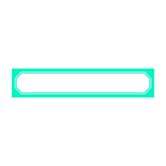 Obraz premium green banner and line octagon frame