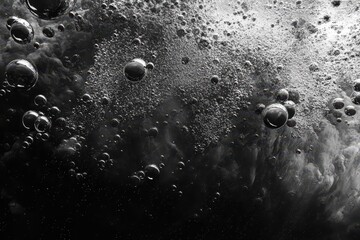 Underwater bubbles rising in a computer generated dark aquatic environment, Computer Generated underwater scene of bubbles rising through water Vertical s seamlessly