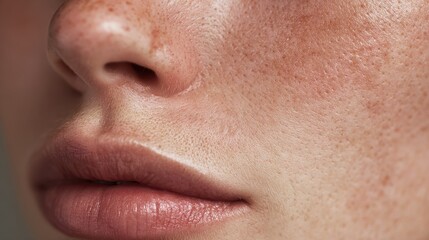 Fototapeta premium Close-up of smooth skin texture highlighting natural beauty and softness, perfect for beauty and skincare concepts.