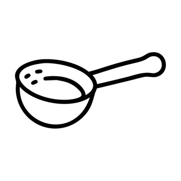 Outline of a tablespoon for cooking on a transparent background  