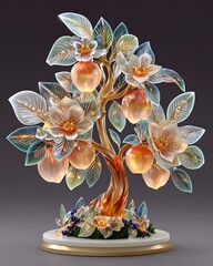 Enchanted light fruit tree with soft petals high resolution picture