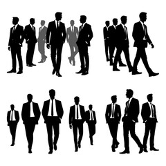 Crowd of Walking and Talking Businessmen in a Professional Environment Perfect for Marketing Use