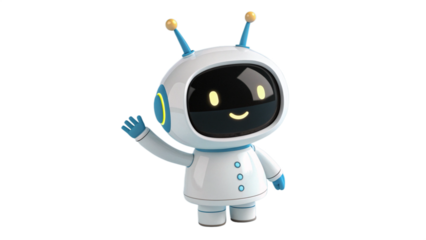 Find cute ai robot character vector illustration for technology and futuristic design projects online now