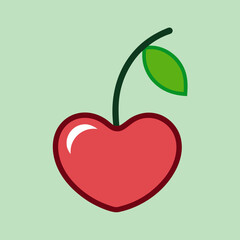 heart Cherry vector art