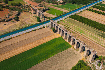 View to the ruins of Aspendos
