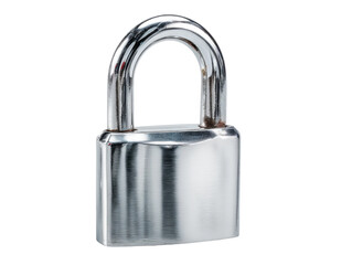 Naklejka premium Lock and secure your belongings sleek padlock in studio setting. Isolated on transparent background, png.