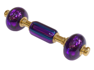 Indoor home gym close-up dumbbell strength training display. Isolated on transparent background, png.