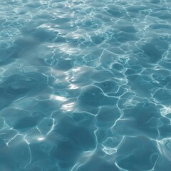 Sunlit ripples on clear blue water surface