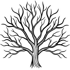 Obraz premium vector tree silhouette