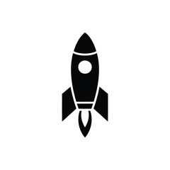 Rocket Launch Vector Icon  Isolated Space Exploration Symbol
