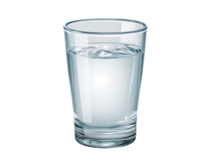 Bright kitchen counter refreshing glass of water photography. Isolated on transparent background, png.
