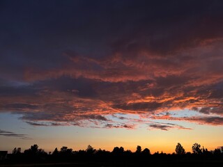 Obraz premium Landscape, sunset, beautiful skyline