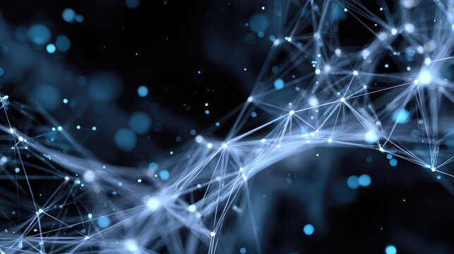 Deep learning concept. Digital technology abstract background. Artificial intelligence and big data. Tech visual for energy template. Modern deep learning backdrop.