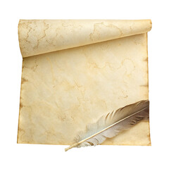 old paper and feather