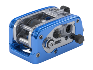 Instructional guide fishing reel maintenance techniques workshop. Isolated on transparent background, png.