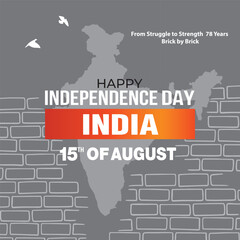 Happy Independence Day India – Colorful Patriotic Design for Celebration and Decoration