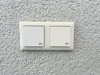 Socket outlet with switch, damp-proof, surface-mounted White