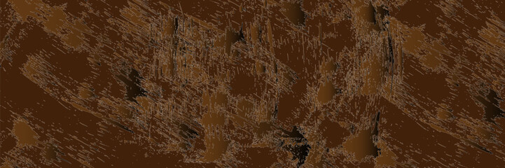 Dark brown grunge abstract background with distressed dry brush texture. Perfect for vintage themes, posters, clothing design, or digital art projects
