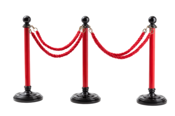 Event barriers setup exhibition hall photography indoor close-up. Isolated on transparent background, png.