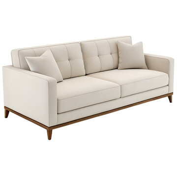 modern sofa isolated on white background minimalist furniture design