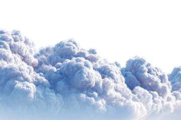 Mesmerizing clouds close-up nature photography sky views. Isolated on transparent background, png.