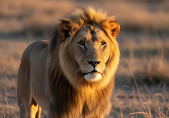 Obraz premium lion in the grass