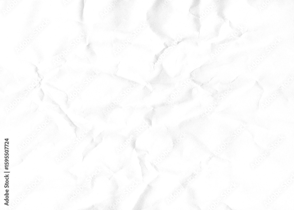 Poster wrinkled white paper with subtle texture creates a versatile backdrop for design projects and textua