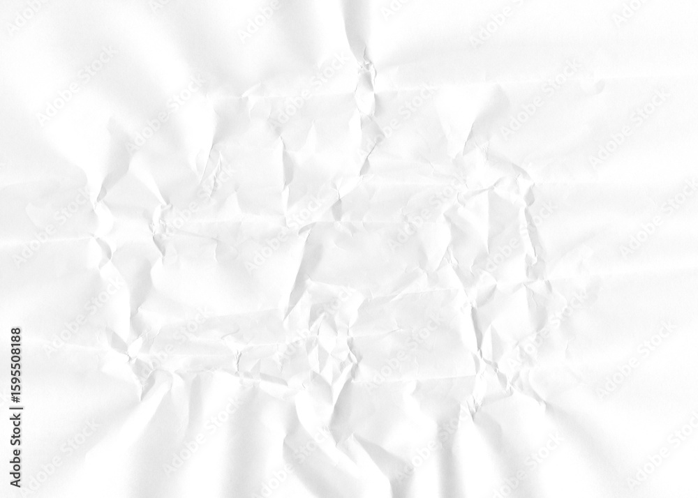 Poster white crumpled paper texture showing rough edges and folds creating a unique background suitable for