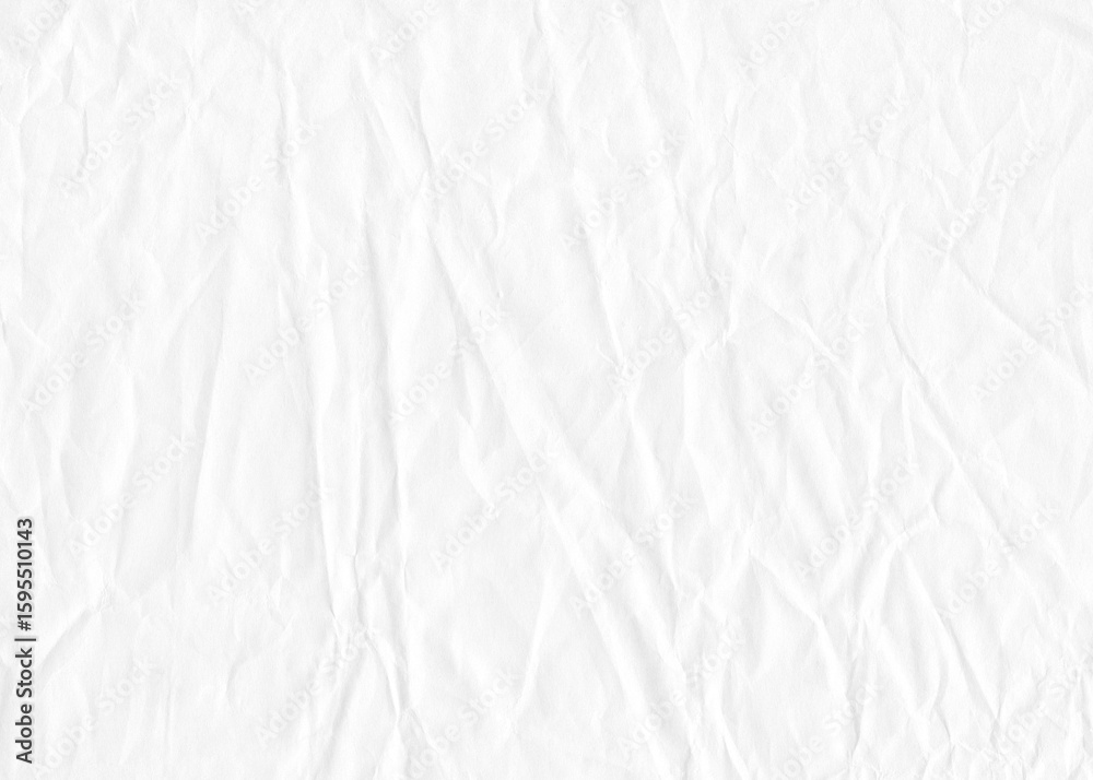 Aufkleber white crumpled paper surface with visible creases and folds creating a textured background for vario