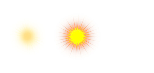 glowing starbursts and Sunbursts of light set png