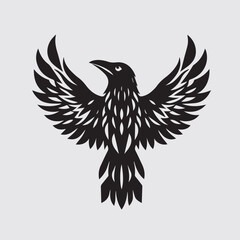 Obraz premium crow on a white background