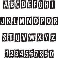 Ransom Punk Alphabet Lettering ABC Text Font OTF