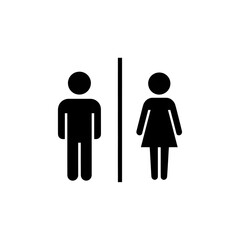 Restroom Sign - Male & Female Toilet Icon (WC Symbol)