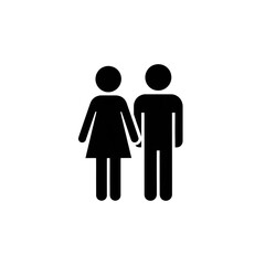 Couple Icon - Man and Woman Together Symbol